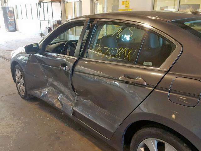 1HGCP26828A132959 - 2008 HONDA ACCORD EXL GRAY photo 10