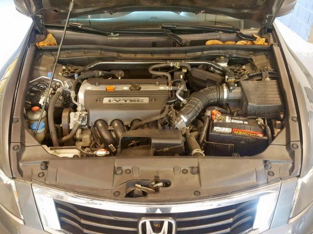 1HGCP26828A132959 - 2008 HONDA ACCORD EXL GRAY photo 7