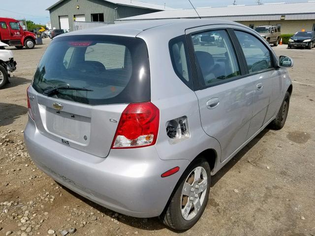 KL1TD666X7B779414 - 2007 CHEVROLET AVEO BASE შავი ფოტო 4