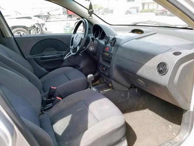 KL1TD666X7B779414 - 2007 CHEVROLET AVEO BASE შავი ფოტო 5