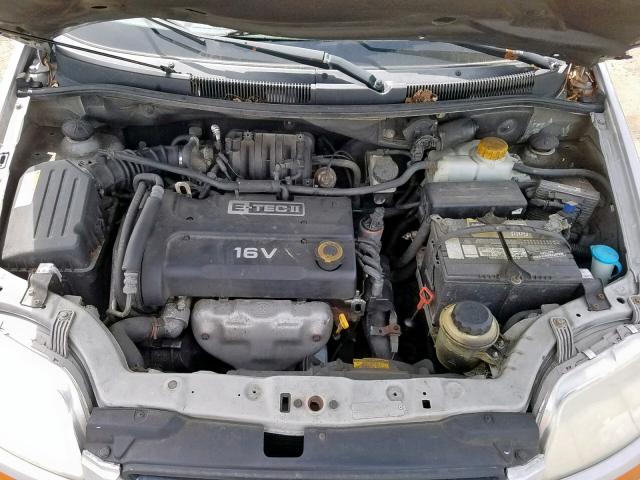 KL1TD666X7B779414 - 2007 CHEVROLET AVEO BASE შავი ფოტო 7