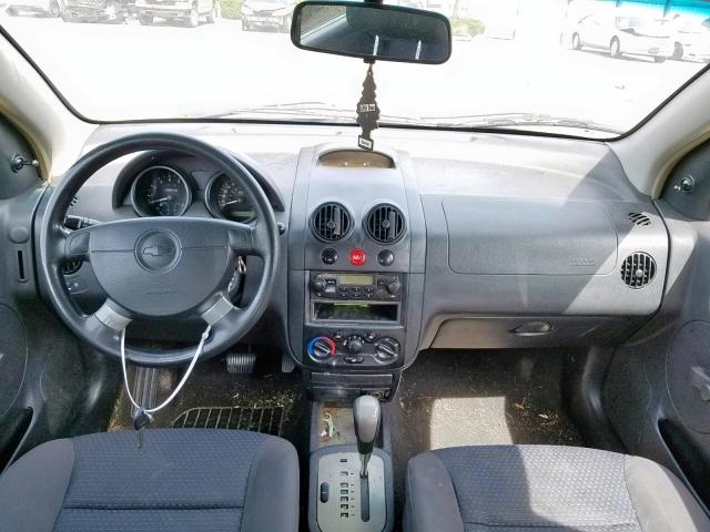 KL1TD666X7B779414 - 2007 CHEVROLET AVEO BASE შავი ფოტო 9