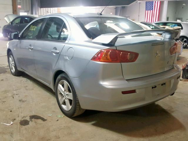 JA3AU26U48U037506 - 2008 MITSUBISHI LANCER ES SILVER photo 3