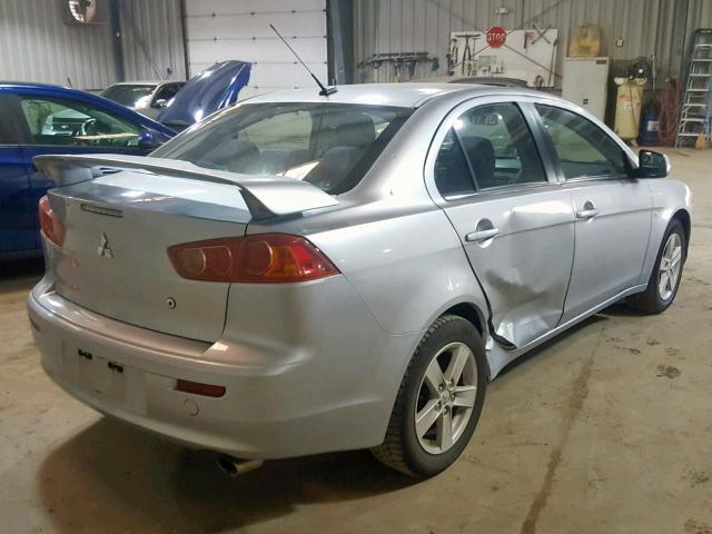 JA3AU26U48U037506 - 2008 MITSUBISHI LANCER ES SILVER photo 4