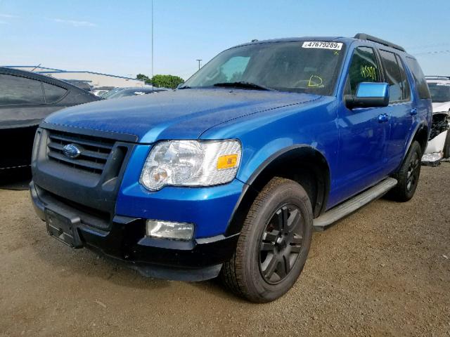 1FMEU7EE8AUA35303 - 2010 FORD EXPLORER E BLUE photo 2