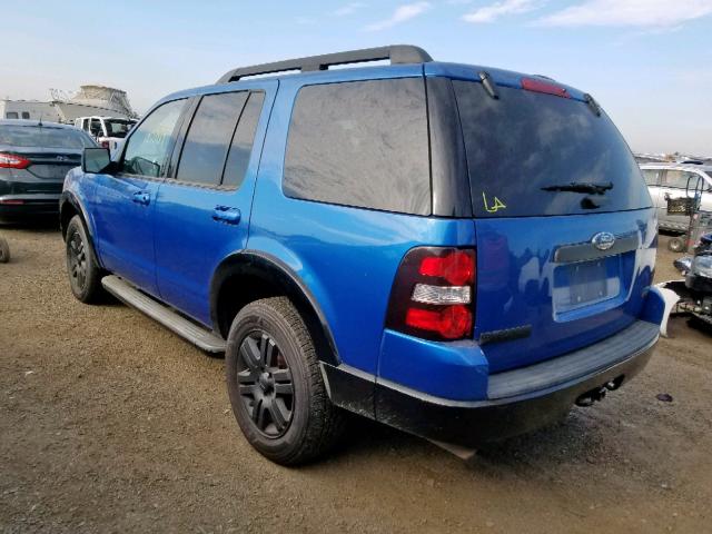 1FMEU7EE8AUA35303 - 2010 FORD EXPLORER E BLUE photo 3