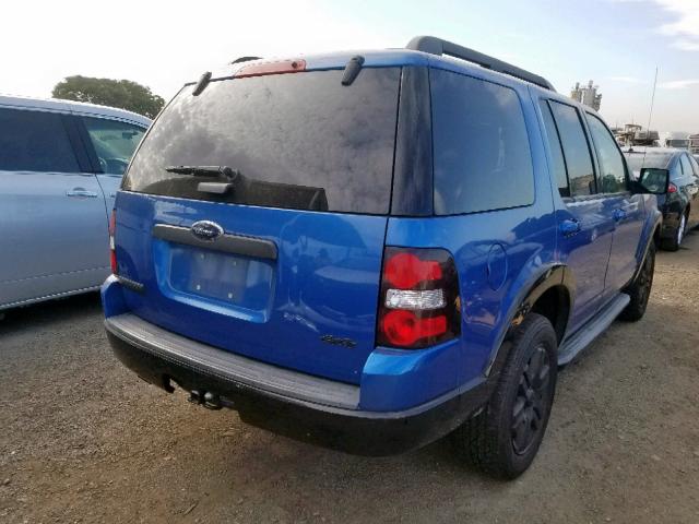 1FMEU7EE8AUA35303 - 2010 FORD EXPLORER E BLUE photo 4