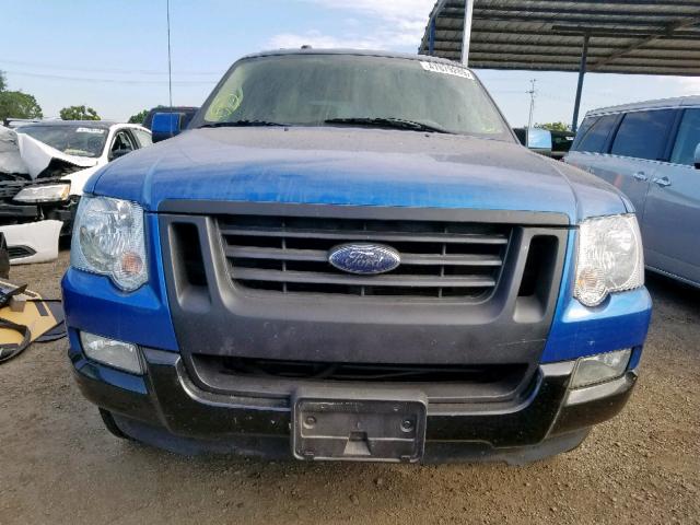 1FMEU7EE8AUA35303 - 2010 FORD EXPLORER E BLUE photo 9