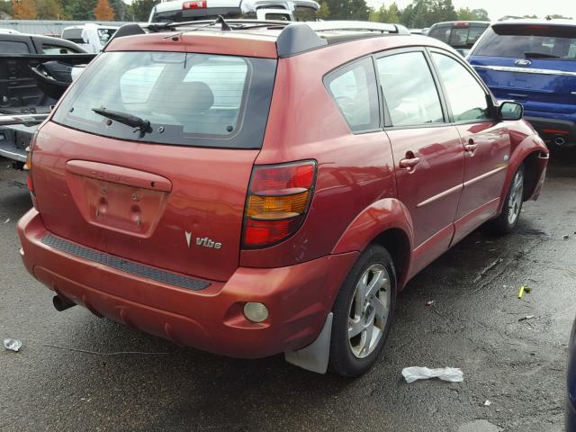 5Y2SL62814Z412385 - 2004 PONTIAC VIBE RED photo 4