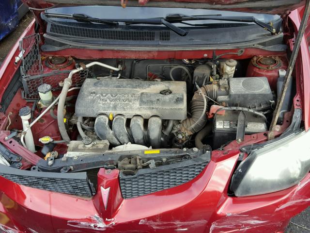 5Y2SL62814Z412385 - 2004 PONTIAC VIBE RED photo 7