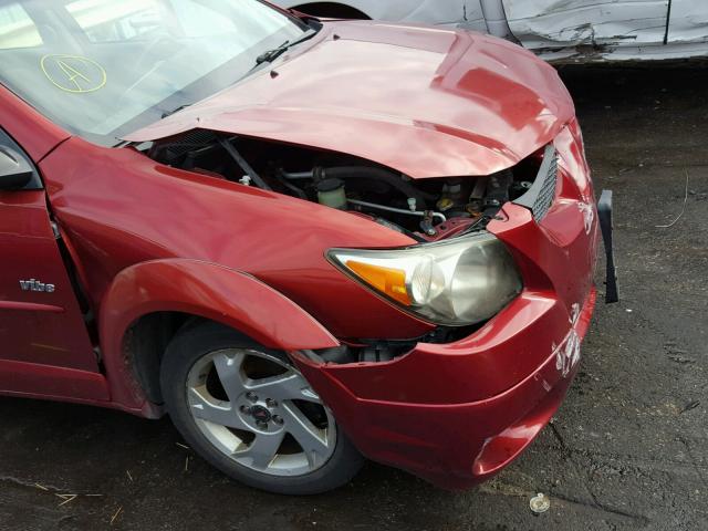 5Y2SL62814Z412385 - 2004 PONTIAC VIBE RED photo 9