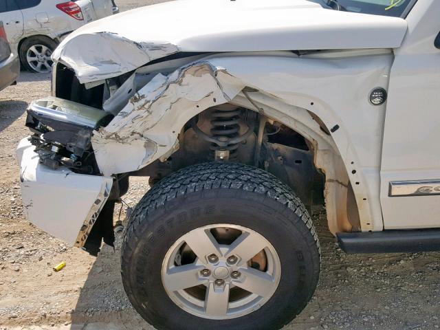 1J8HG58N58C236268 - 2008 JEEP COMMANDER თეთრი ფოტო 10