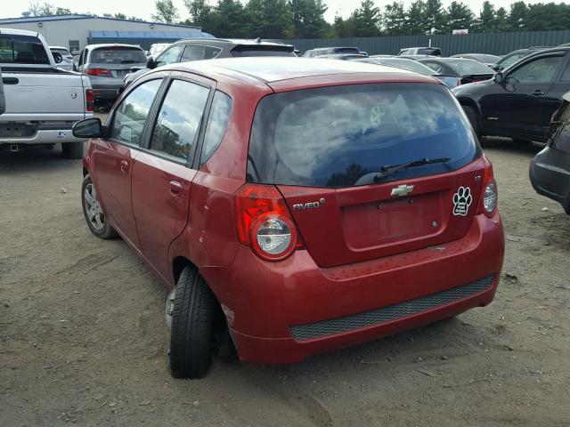 KL1TD6DE0AB115642 - 2010 CHEVROLET AVEO LS RED photo 3
