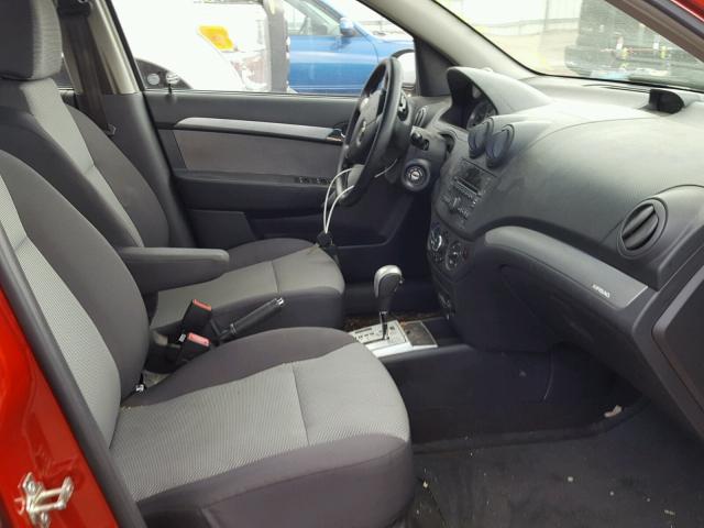 KL1TD6DE0AB115642 - 2010 CHEVROLET AVEO LS RED photo 5