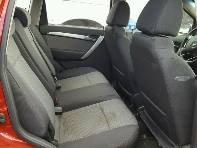KL1TD6DE0AB115642 - 2010 CHEVROLET AVEO LS RED photo 6