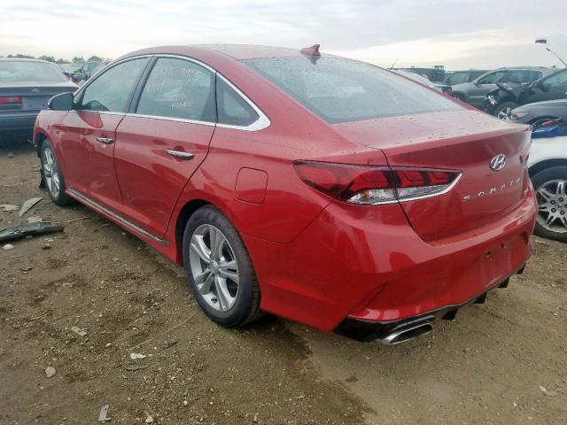 5NPE34AF6JH644274 - 2018 HYUNDAI SONATA SPO RED photo 3