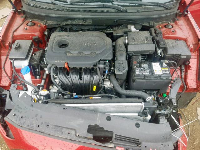 5NPE34AF6JH644274 - 2018 HYUNDAI SONATA SPO RED photo 7