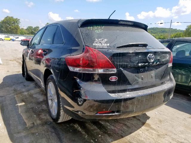 4T3ZA3BBXDU066271 - 2013 TOYOTA VENZA LE BLACK photo 3