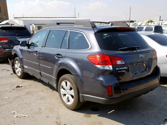 4S4BRCKC3C3253819 - 2012 SUBARU OUTBACK 2. GRAY photo 3