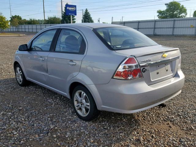 KL1TG5DE3AB106399 - 2010 CHEVROLET AVEO LT SILVER photo 3