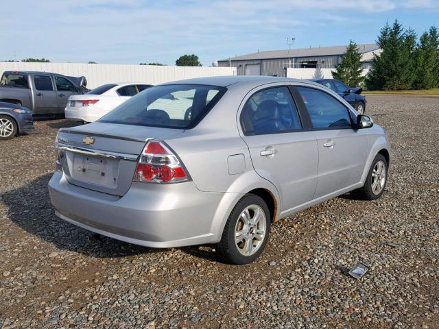 KL1TG5DE3AB106399 - 2010 CHEVROLET AVEO LT SILVER photo 4