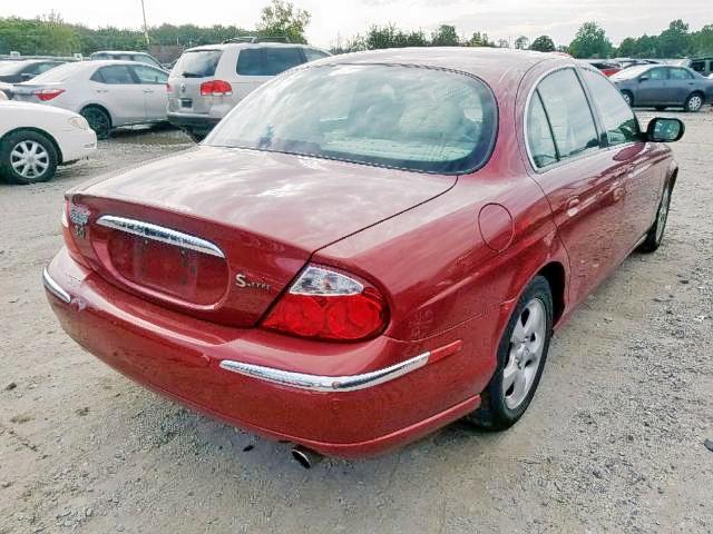 SAJDA01N41FM00281 - 2001 JAGUAR S-TYPE RED photo 4