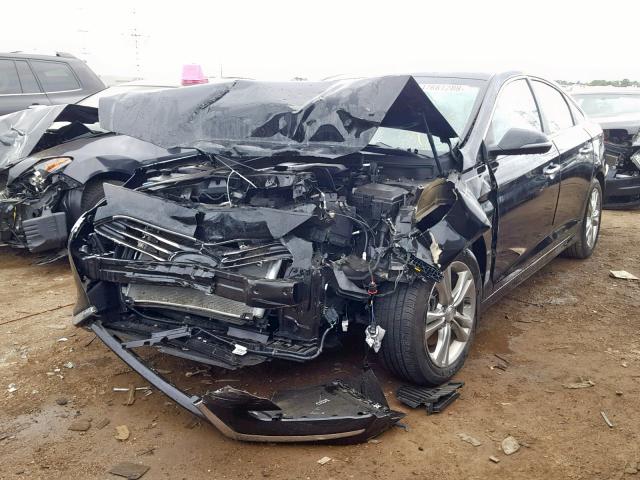 5NPE34AF6JH643688 - 2018 HYUNDAI SONATA SPO BLACK photo 2