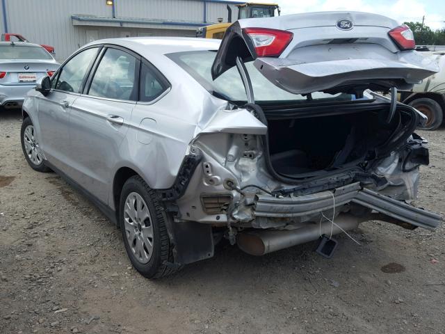 3FA6P0G71DR298823 - 2013 FORD FUSION S SILVER photo 3