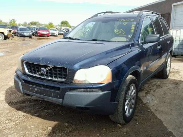 YV1CZ91H141053179 - 2004 VOLVO XC90 T6 BLUE photo 2