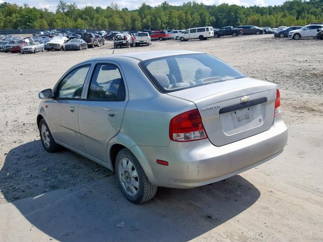 KL1TJ52694B240268 - 2004 CHEVROLET AVEO LS SILVER photo 3