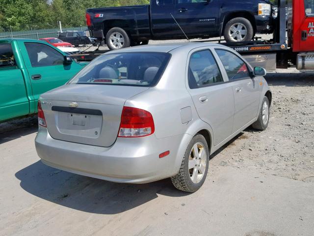 KL1TJ52694B240268 - 2004 CHEVROLET AVEO LS SILVER photo 4