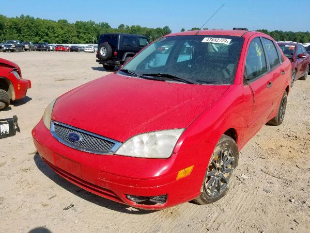 1FAFP34N07W310806 - 2007 FORD FOCUS ZX4 RED photo 2