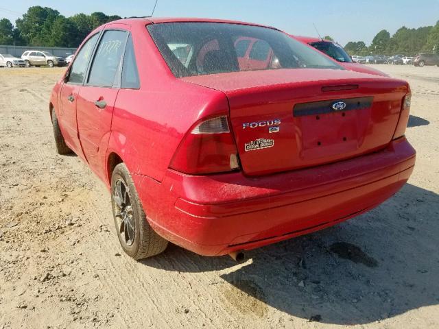 1FAFP34N07W310806 - 2007 FORD FOCUS ZX4 RED photo 3