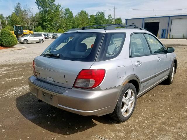 JF1GG68533H812482 - 2003 SUBARU IMPREZA OU GRAY photo 4