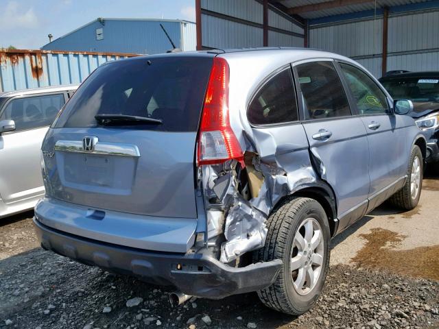 5J6RE48778L036919 - 2008 HONDA CR-V EXL BLUE photo 4