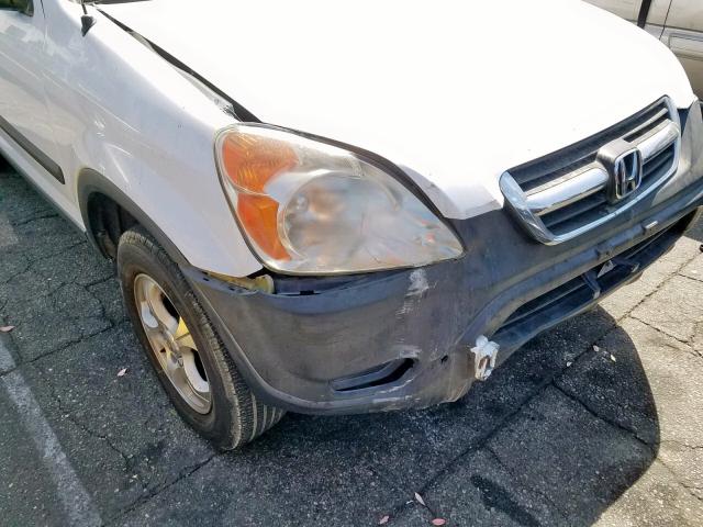 JHLRD68472C000166 - 2002 HONDA CR-V LX WHITE photo 9