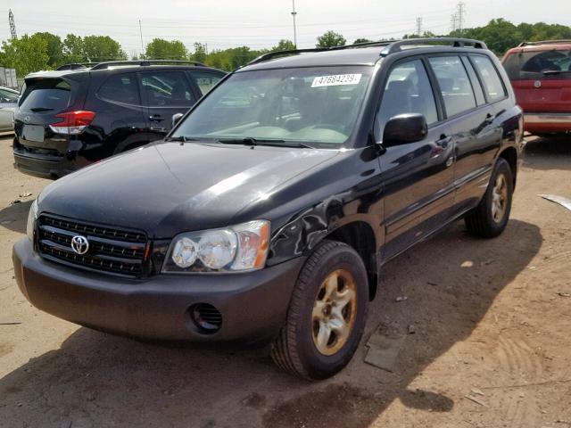 JTEGF21A610004793 - 2001 TOYOTA HIGHLANDER BLACK photo 2