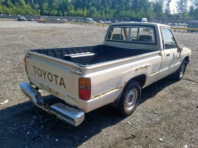 JT4RN50R5H0264184 - 1987 TOYOTA PICKUP 1/2 YELLOW photo 4