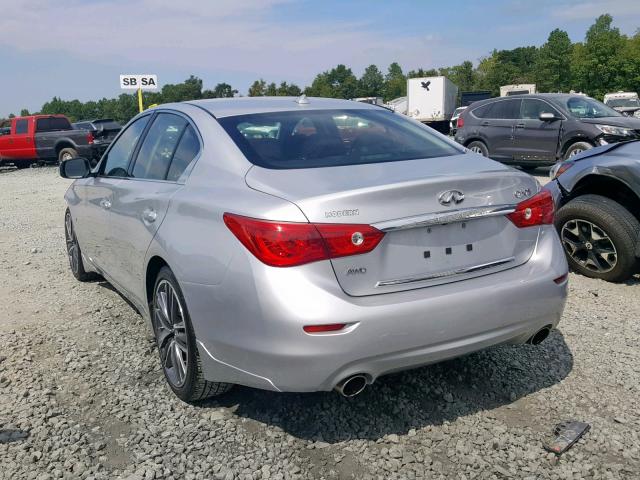 JN1BV7AR5FM413908 - 2015 INFINITI Q50 BASE SILVER photo 3