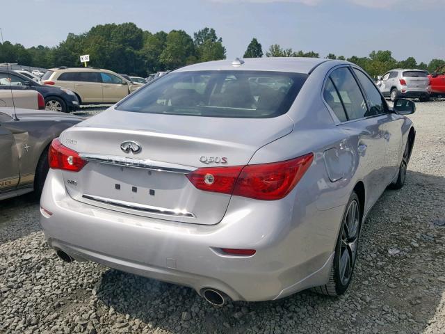 JN1BV7AR5FM413908 - 2015 INFINITI Q50 BASE SILVER photo 4