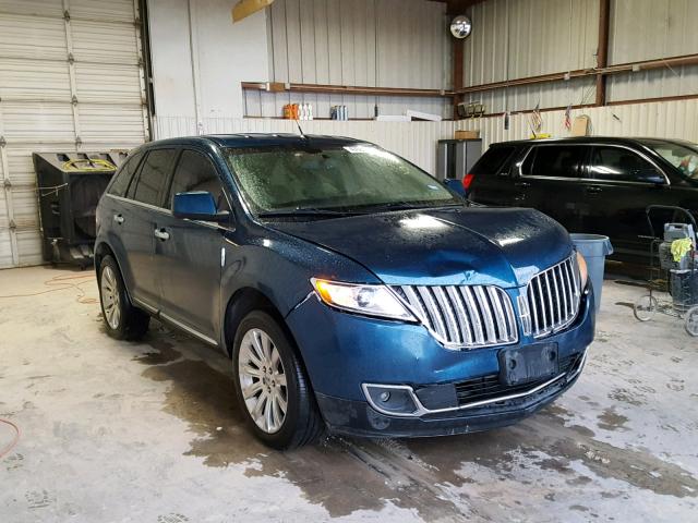 2LMDJ6JK0BBJ14633 - 2011 LINCOLN MKX BLUE photo 1