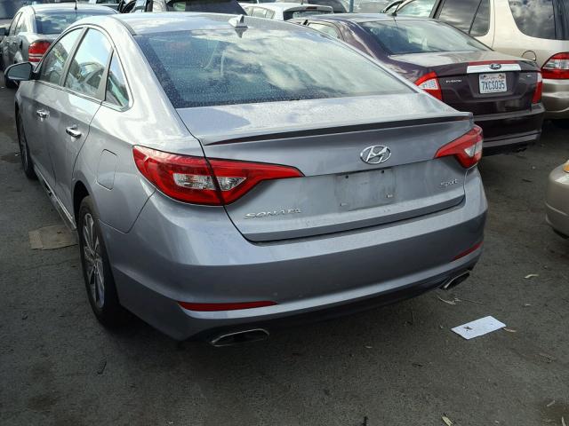 5NPE34AFXFH059527 - 2015 HYUNDAI SONATA SPO GRAY photo 3