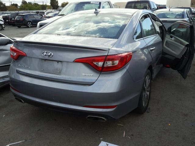 5NPE34AFXFH059527 - 2015 HYUNDAI SONATA SPO GRAY photo 4