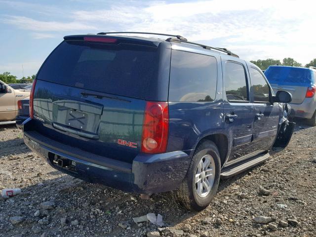 1GKFK13J37R100473 - 2007 GMC YUKON BLUE photo 4