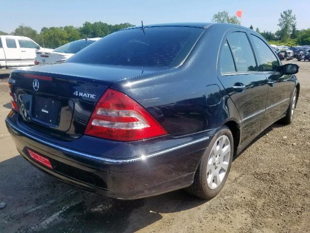 WDBRF92J96F752073 - 2006 MERCEDES-BENZ C 280 4MAT BLACK photo 4