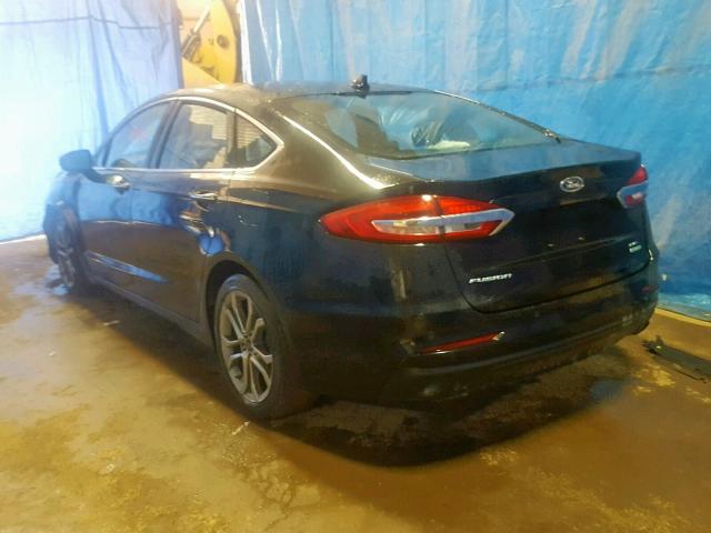 3FA6P0CDXKR150839 - 2019 FORD FUSION SEL BLACK photo 3