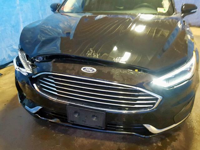 3FA6P0CDXKR150839 - 2019 FORD FUSION SEL BLACK photo 9