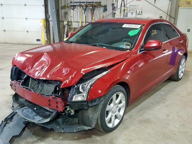 1G6AG5RX1F0100990 - 2015 CADILLAC ATS RED photo 2