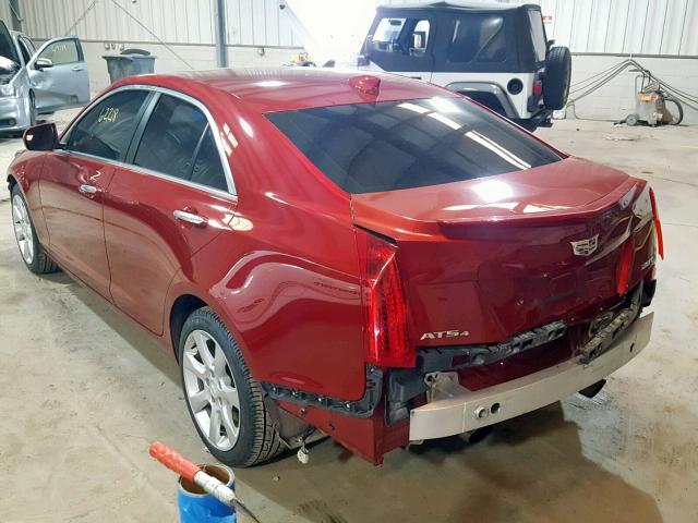 1G6AG5RX1F0100990 - 2015 CADILLAC ATS RED photo 3