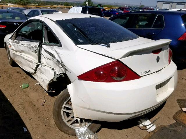 1ZWFT603225604064 - 2002 MERCURY COUGAR I4 WHITE photo 3